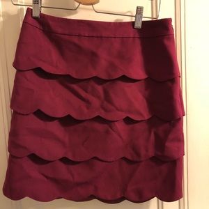 LOFT scalloped pencil skirt